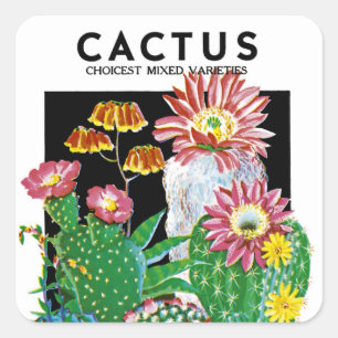 Cactus Seed Packet Label