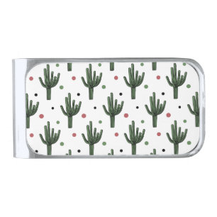 Cactus Silver Finish Money Clip