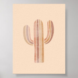 Cactus Simple Boho Drawings Boho Chic Aesthetic Bo Poster