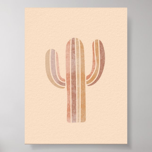 Cactus Simple Boho Drawings Boho Chic Aesthetic Bo Poster (Front)