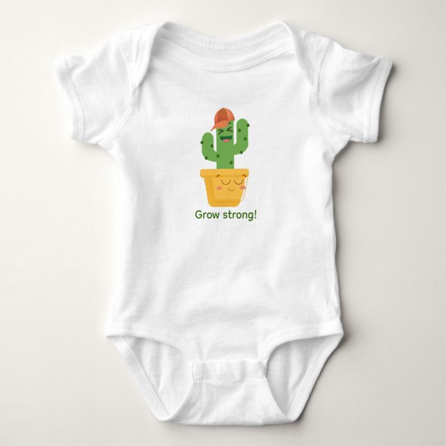 Cactus son and Mom plant Baby Bodysuit (Front)