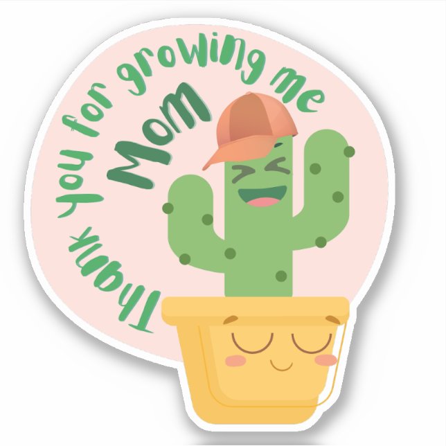 Cactus son and Mom plant Sticker (Front)