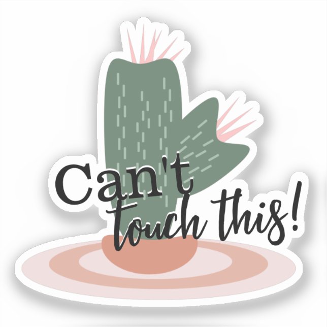 Cactus Spikes Script Quote Sticker (Front)