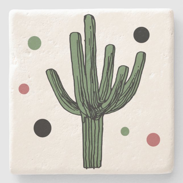 Cactus Stone Coaster (Front)