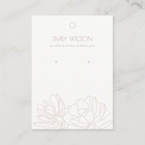 CACTUS SUCCULENT BLUSH PEGHOLE EARRING DISPLAY  BUSINESS CARD