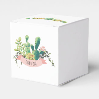 Cactus Succulent Boho Rustic Favor Boxes