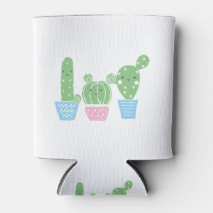 cactus, succulent, cute art fiesta, mexican, can cooler