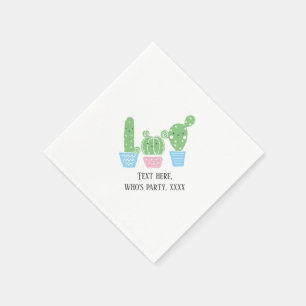 cactus, succulent, cute art fiesta, mexican, napkins