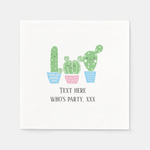cactus, succulent, cute art fiesta, mexican, napkins