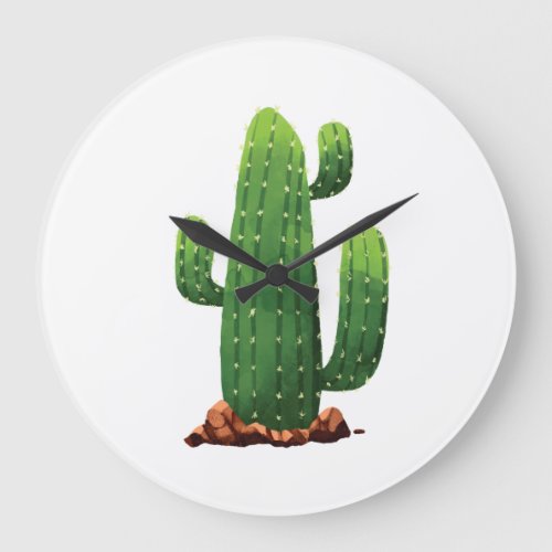 Cactus Succulent Fiesta Large Clock