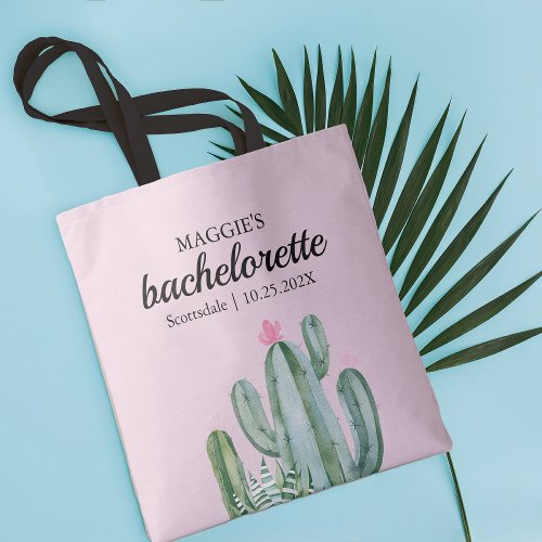 Cactus Succulent Flower Bachelorette Favor Tote Bag