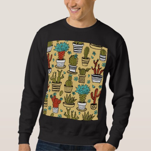 Cactus Succulent Hand Drawn Sketch Sweatshirt