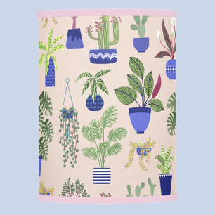 Cactus Succulent Houseplant Blush Pink Lamp Shade