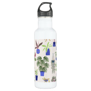 Cactus Succulent Houseplant Blush Pink Stainless Steel Water Bottle