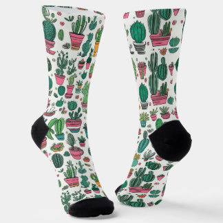 Cactus Succulent Pattern Socks