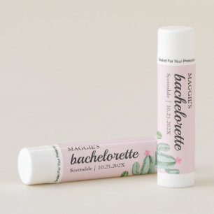 Cactus Succulent Pink Desert Bachelorette Lip Balm