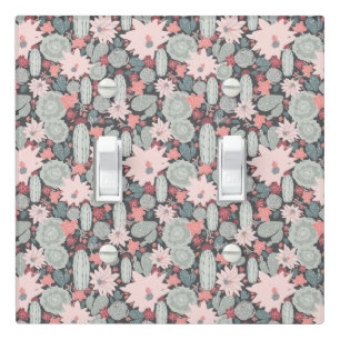 Cactus Succulent Plants Pattern Light Switch Cover
