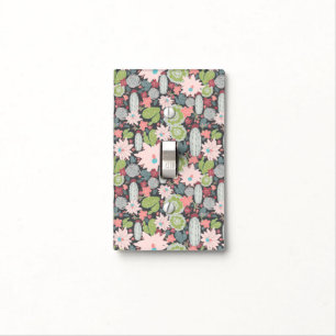 Cactus Succulent Plants Pattern Light Switch Cover