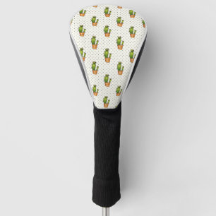 Cactus & Succulent Polk Dot Pattern Golf Head Cover