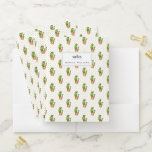 Cactus &amp; Succulent Polk Dot Pattern Pocket Folder