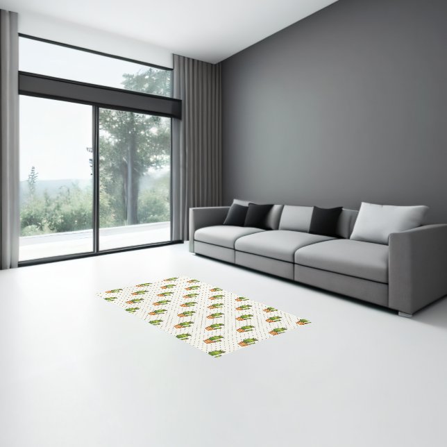 Cactus & Succulent Polk Dot Pattern Rug (Insitu (Indoor 3))