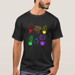 Cactus Succulent Pride Rainbow Plant Subtle Lgbt G T-Shirt
