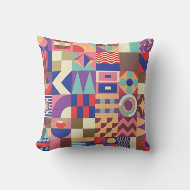 Cactus Succulent: Sketch Style Doodle Throw Pillow (Front)