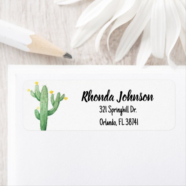Cactus Succulent Southwest Watercolor Label (Insitu)