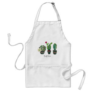 cactus, succulent, watercolor, fiesta, mexican, adult apron