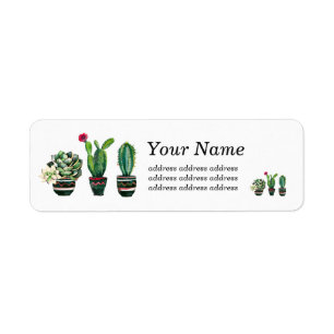 cactus, succulent, watercolor, fiesta, mexican, label