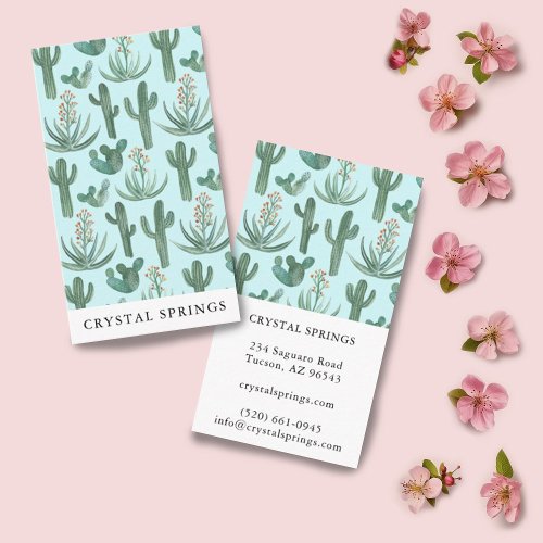 Cactus Succulents Botanical Plants Modern Chic  Business Card