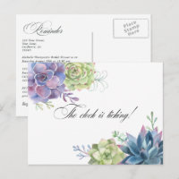 Cactus Succulents Bridal Shower Reminder Rsvp Post