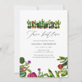 Cactus Succulents Fiesta Bridal Shower Invitation (Front)