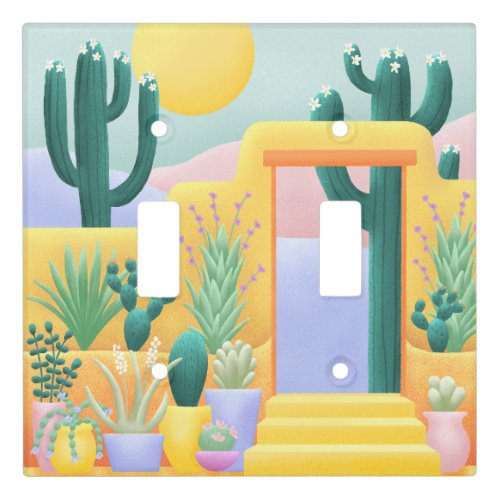 Cactus  Succulents Gardening Desert Plants Light Switch Cover