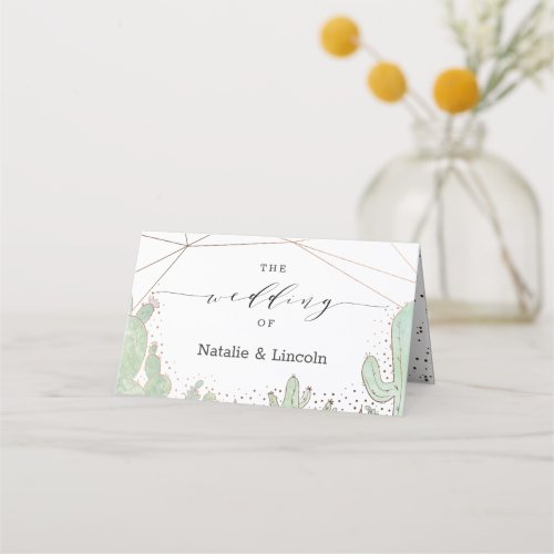 Cactus  Succulents Geo Reserved Seating Wedding Place Card