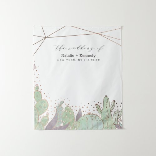 Cactus  Succulents Geometric Photo Booth Backdrop