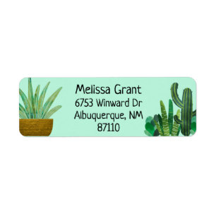 Cactus, Succulents, To From, Crafty, Return Label