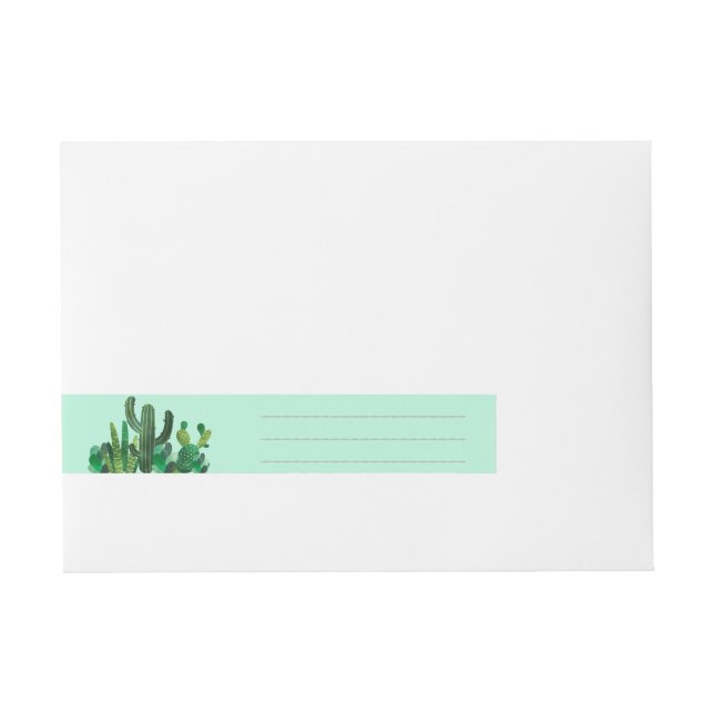 Cactus, Succulents, To From, Crafty, Wrap Around Address Label (Front)