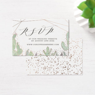 Cactus & Succulents Website RSVP Insert Cards