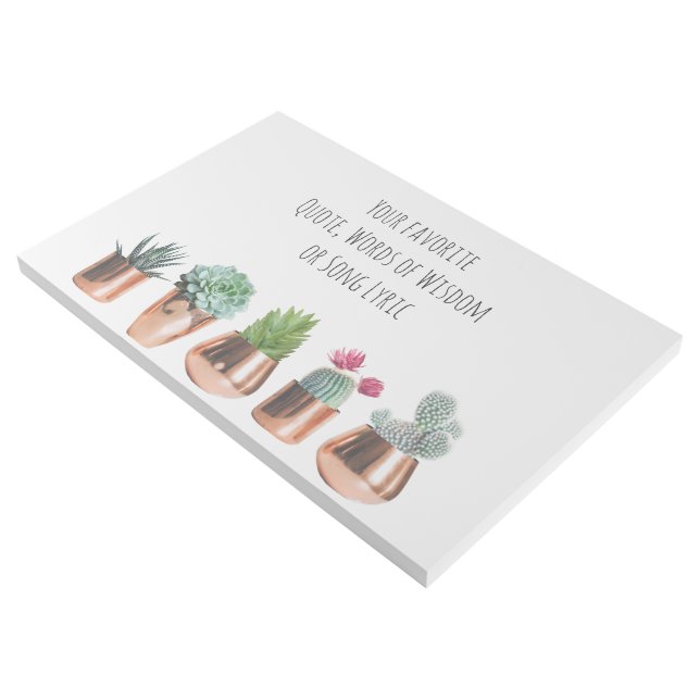 Cactus Succulents Your favorite Quote, Song Lyric Gallery Wrap (3/4)