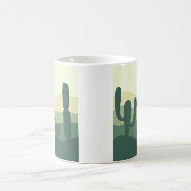 cactus, sun and desert  coffee mug (Center)