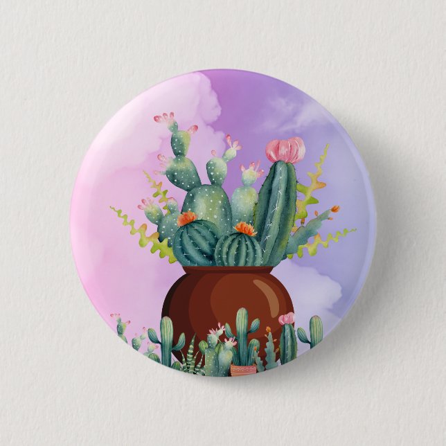 Cactus Sunrise Button (Front)