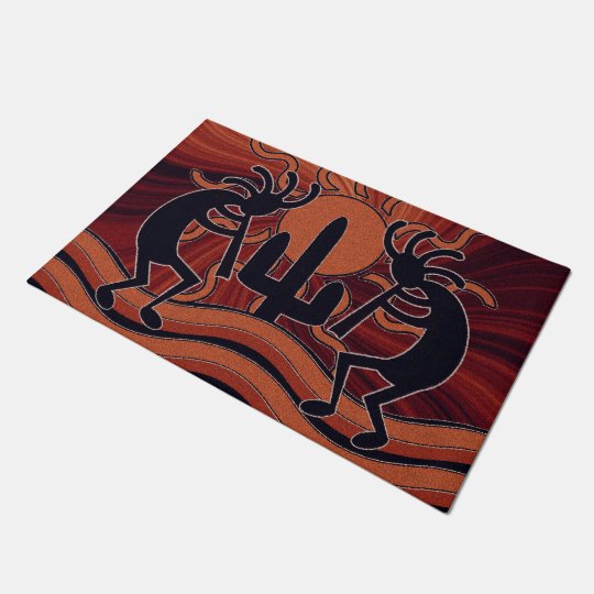 Cactus Sunset Desert Kokopelli Southwest Design Doormat