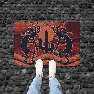 Cactus Sunset Desert Kokopelli Southwest Design Doormat