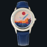 Cactus sunset design personalized kids watch<br><div class="desc">Cactus sunset design personalized kids watch</div>