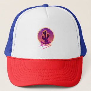 CACTUS SUNSET NEON TRUCKER HAT