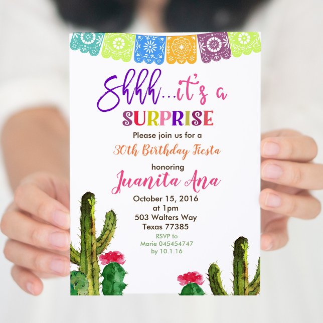 Cactus Surprise Birthday Party Invitation (Creator Uploaded)