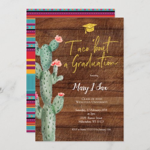 Cactus Taco bout a Graduation Party Invitation