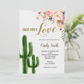 Cactus Taco bout Love Bridal Shower Invitation (Standing Front)