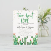 Cactus Taco ''bout Love Couples Shower Invitation (Standing Front)